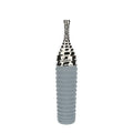 Vaso in Gres Blu e Argento  - "Atlas" - Hervit