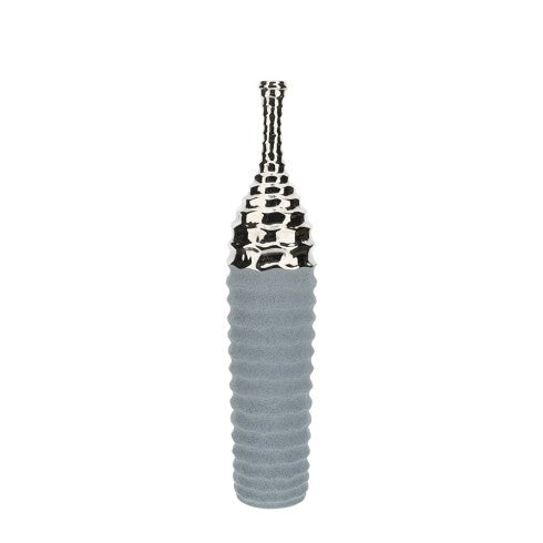 Vaso in Gres Blu e Argento  - "Atlas" - Hervit