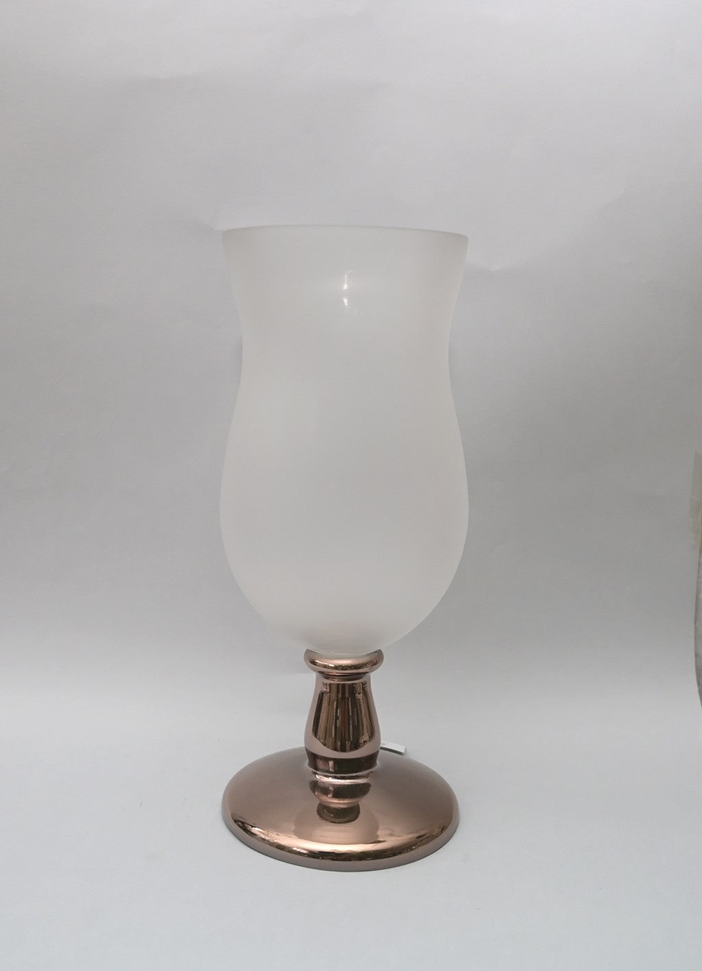 Vaso in Vetro con Base Lucida Color Bronzo