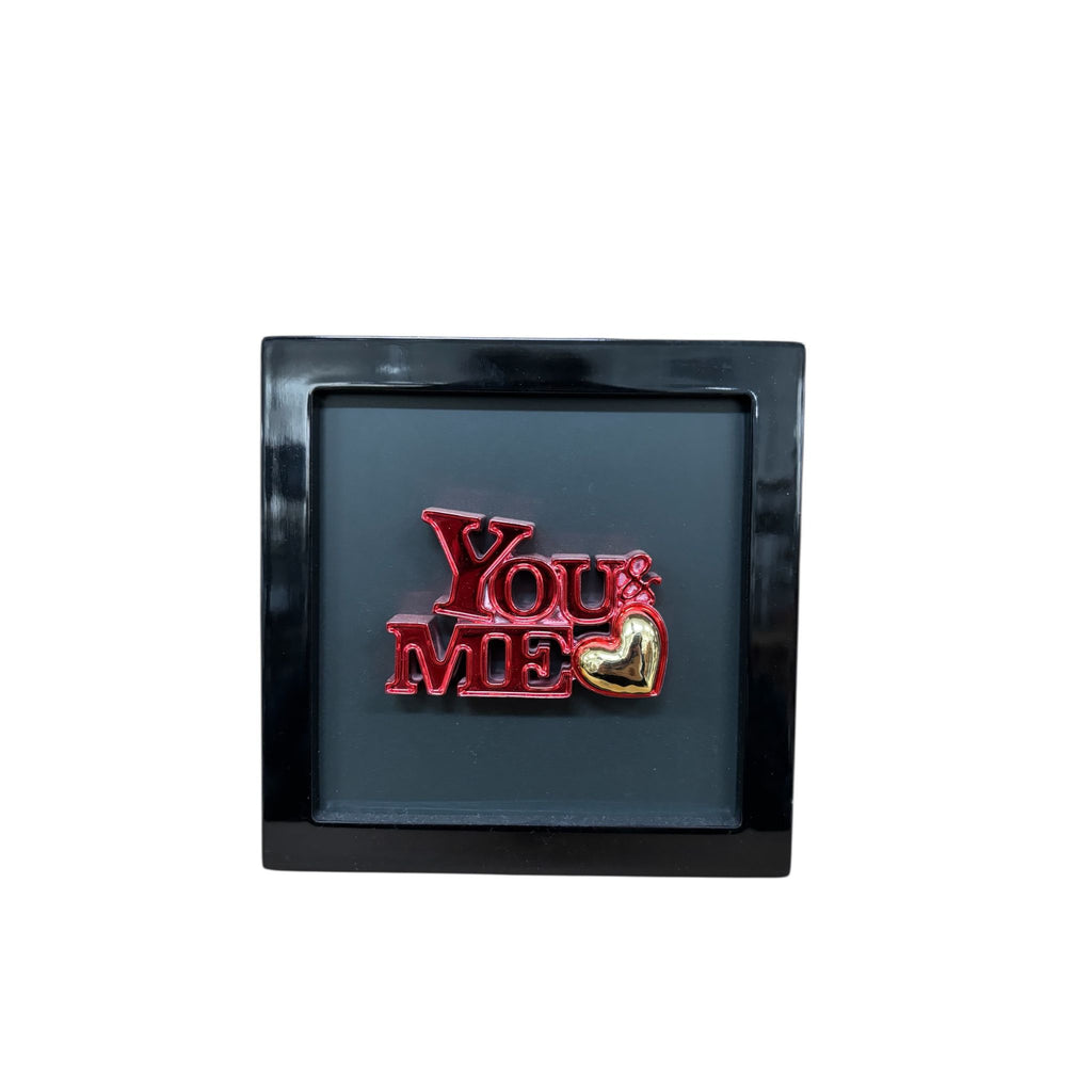 Quadretto da Appoggio Base Nera “You & Me” 20x20 cm - Bongelli Preziosi