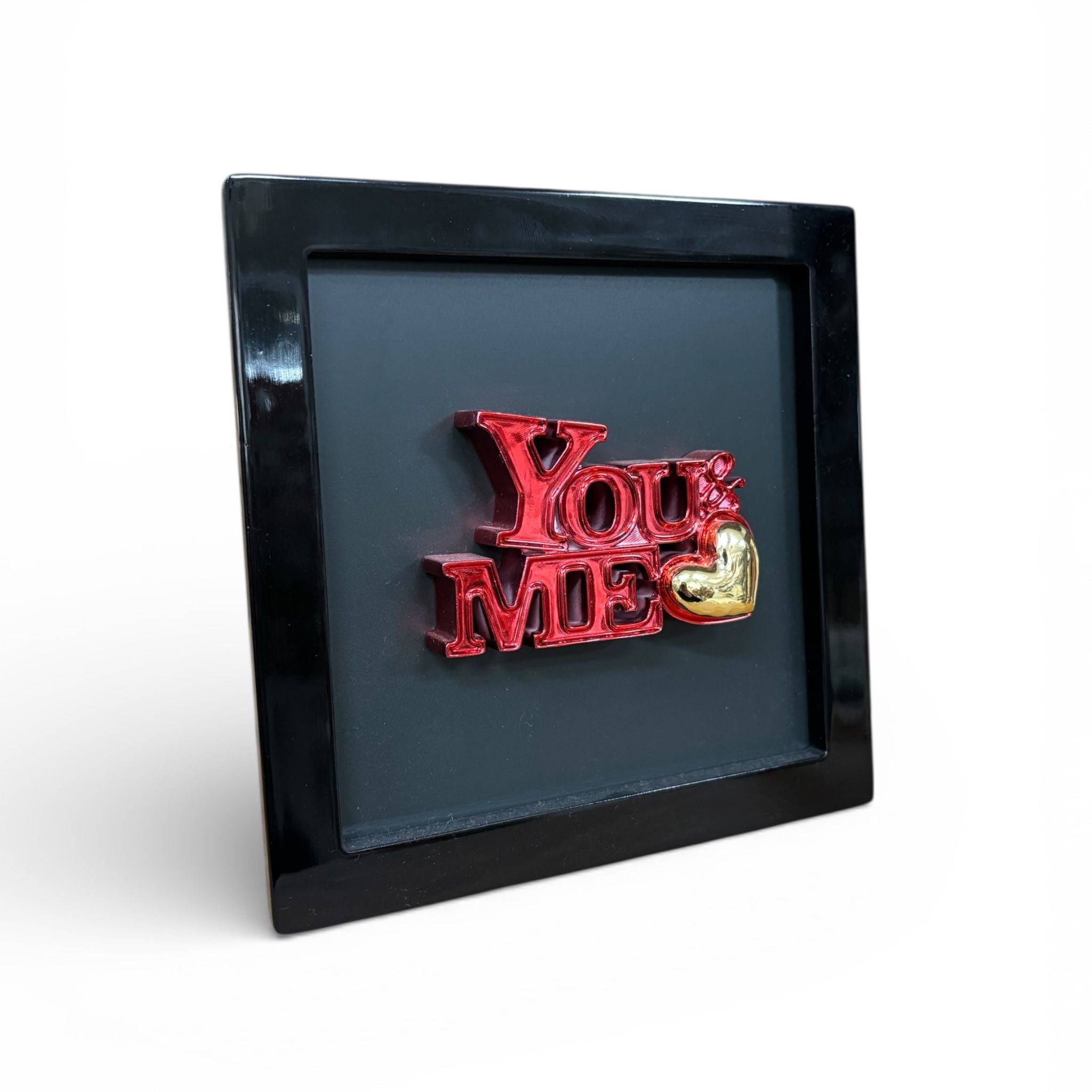Quadretto da Appoggio Base Nera “You & Me” 20x20 cm - Bongelli Preziosi