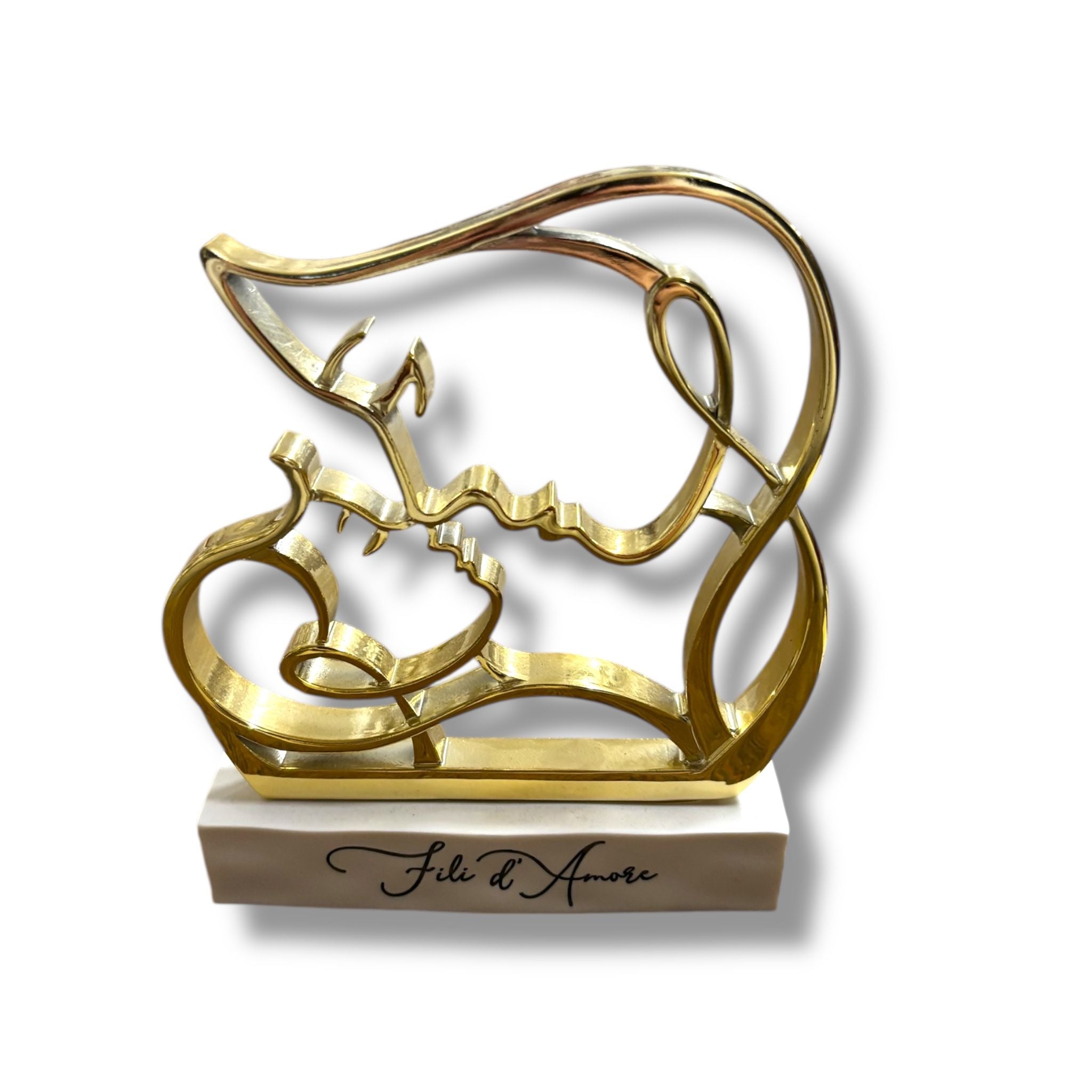 Statuetta Maternità Volto Donna con Bambino 15x17 cm - Bongelli Preziosi