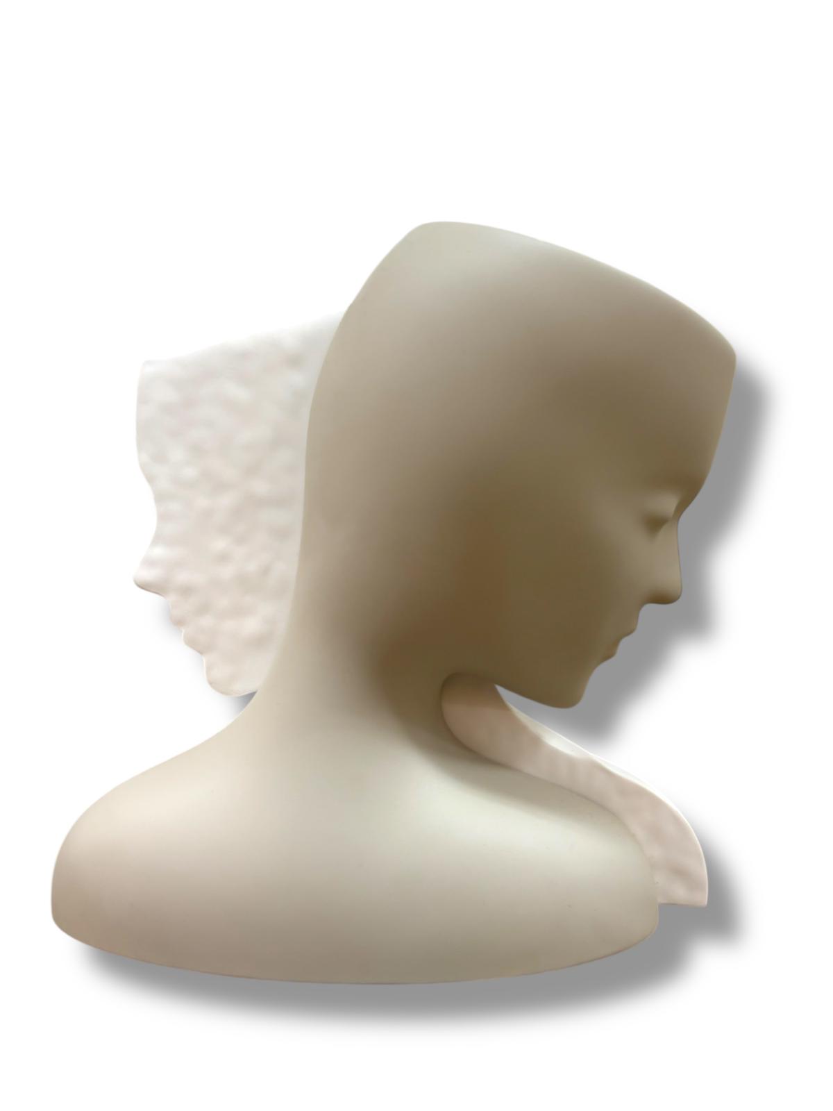 Vaso Due Volti Uomo e Donna Bianco e Nocciola 30 x 32 cm - Bongelli Preziosi