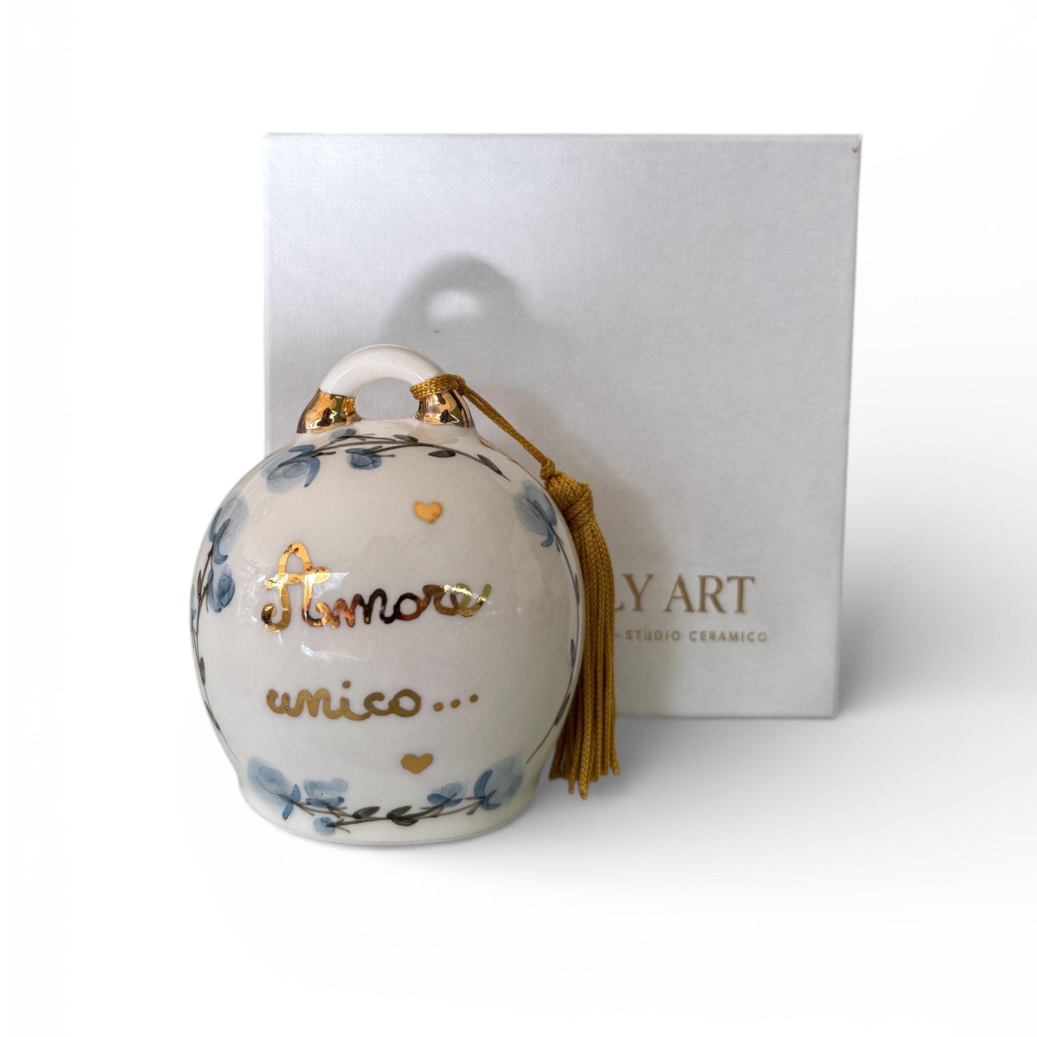 Campana in Ceramica di Capodimonte Dipinta a Mano 10 cm - Ely Art