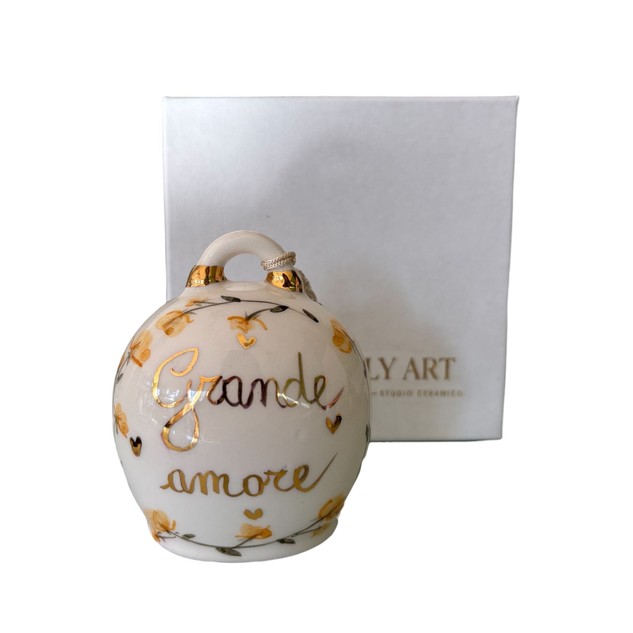 Campana in Ceramica di Capodimonte Dipinta a Mano 10 cm - Ely Art