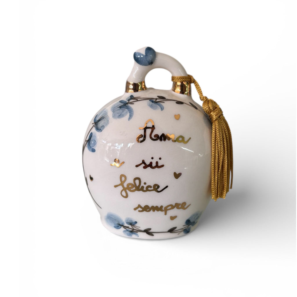 Campana in Ceramica di Capodimonte Dipinta a Mano 12 cm – Ely Art