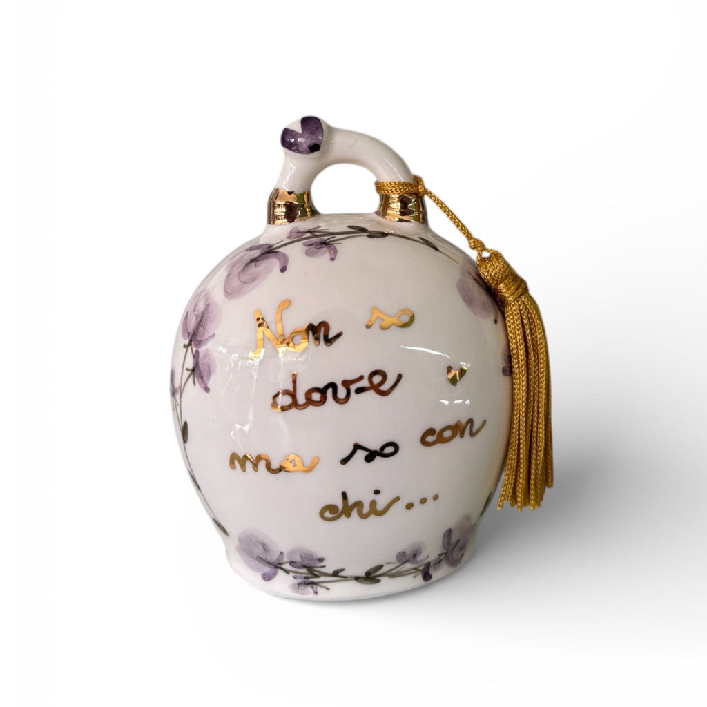 Campana in Ceramica di Capodimonte Dipinta a Mano 12 cm – Ely Art