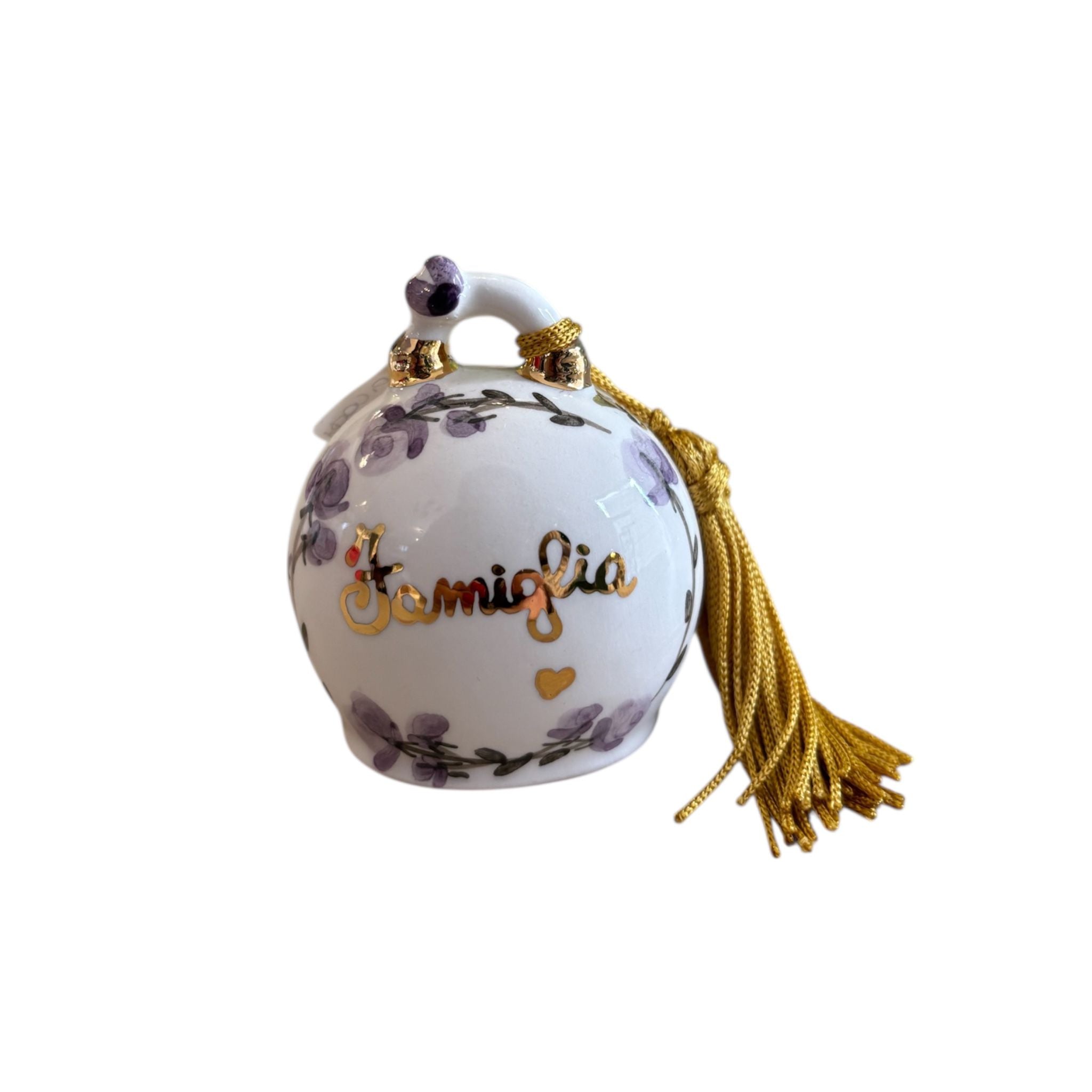 Campana in Ceramica di Capodimonte Dipinta a Mano 6 cm - Ely Art