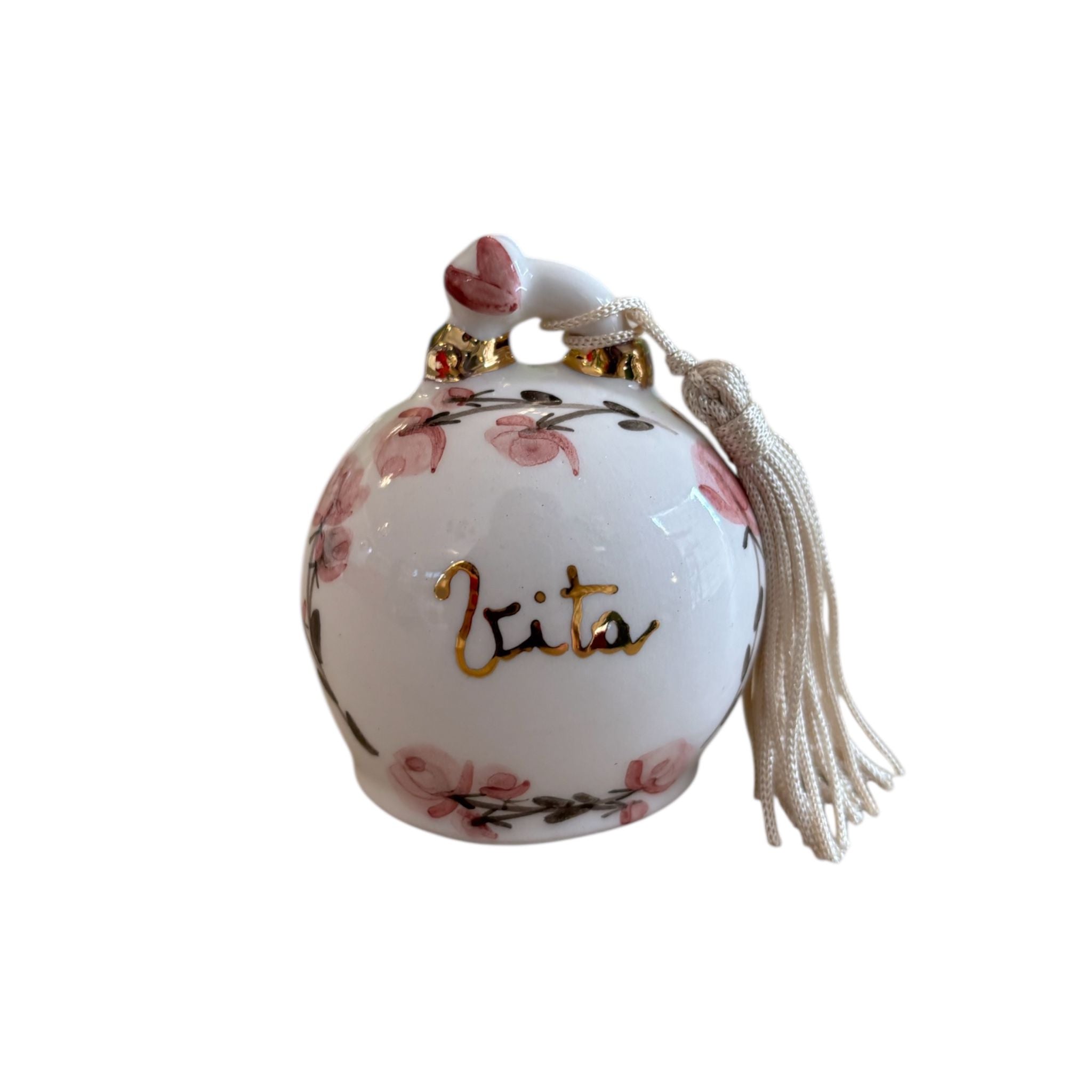 Campana in Ceramica di Capodimonte Dipinta a Mano 6 cm - Ely Art