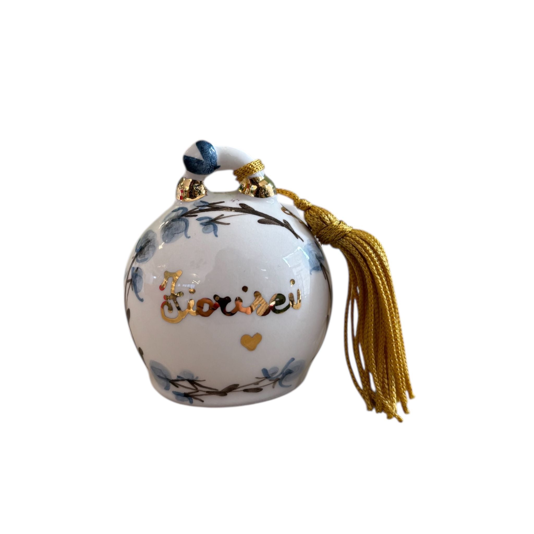 Campana in Ceramica di Capodimonte Dipinta a Mano 6 cm - Ely Art