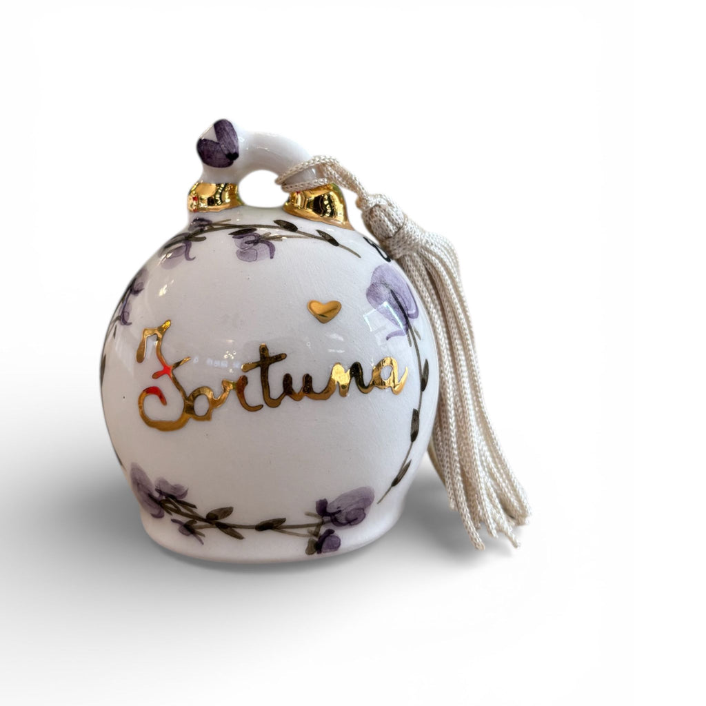 Campana in Ceramica di Capodimonte Dipinta a Mano 6 cm - Ely Art