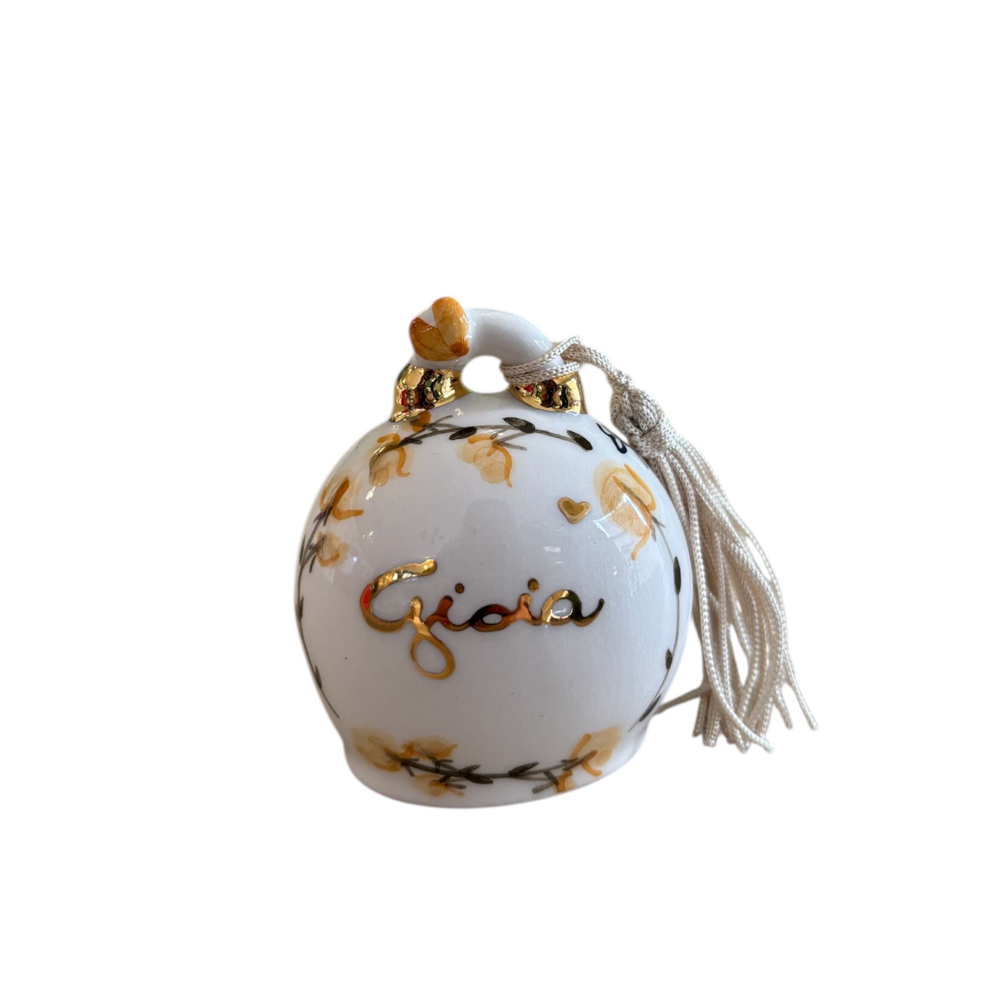 Campana in Ceramica di Capodimonte Dipinta a Mano 6 cm - Ely Art