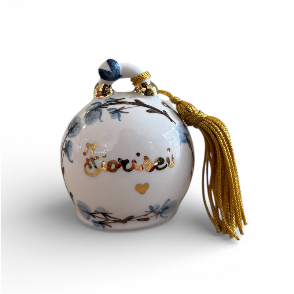 Campana in Ceramica di Capodimonte Dipinta a Mano 6 cm - Ely Art