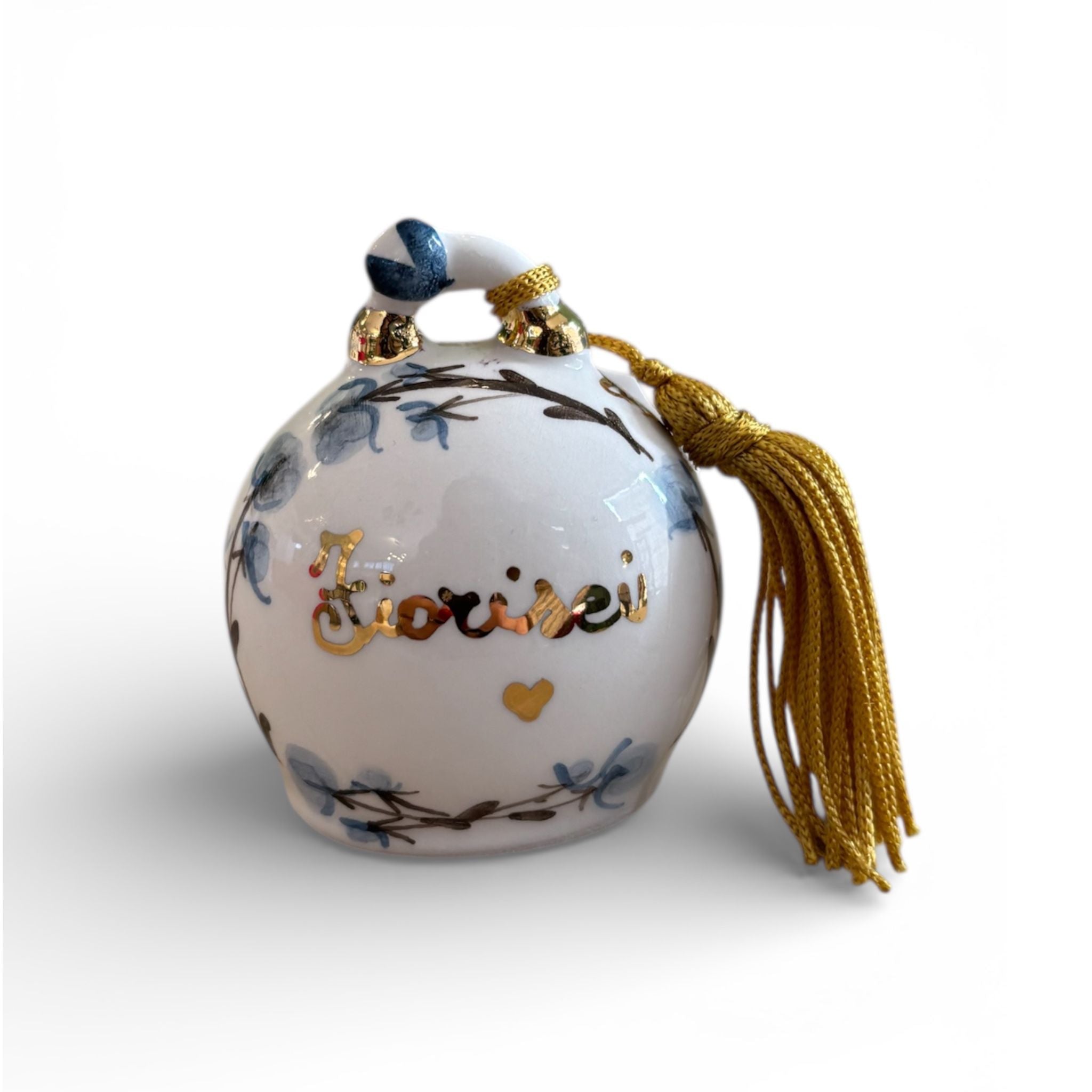 Campana in Ceramica di Capodimonte Dipinta a Mano 6 cm - Ely Art