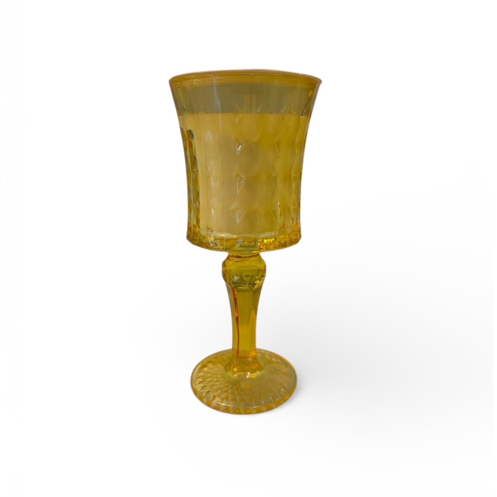 Candela in Bicchierino di Vetro Colorato 15 cm - AD