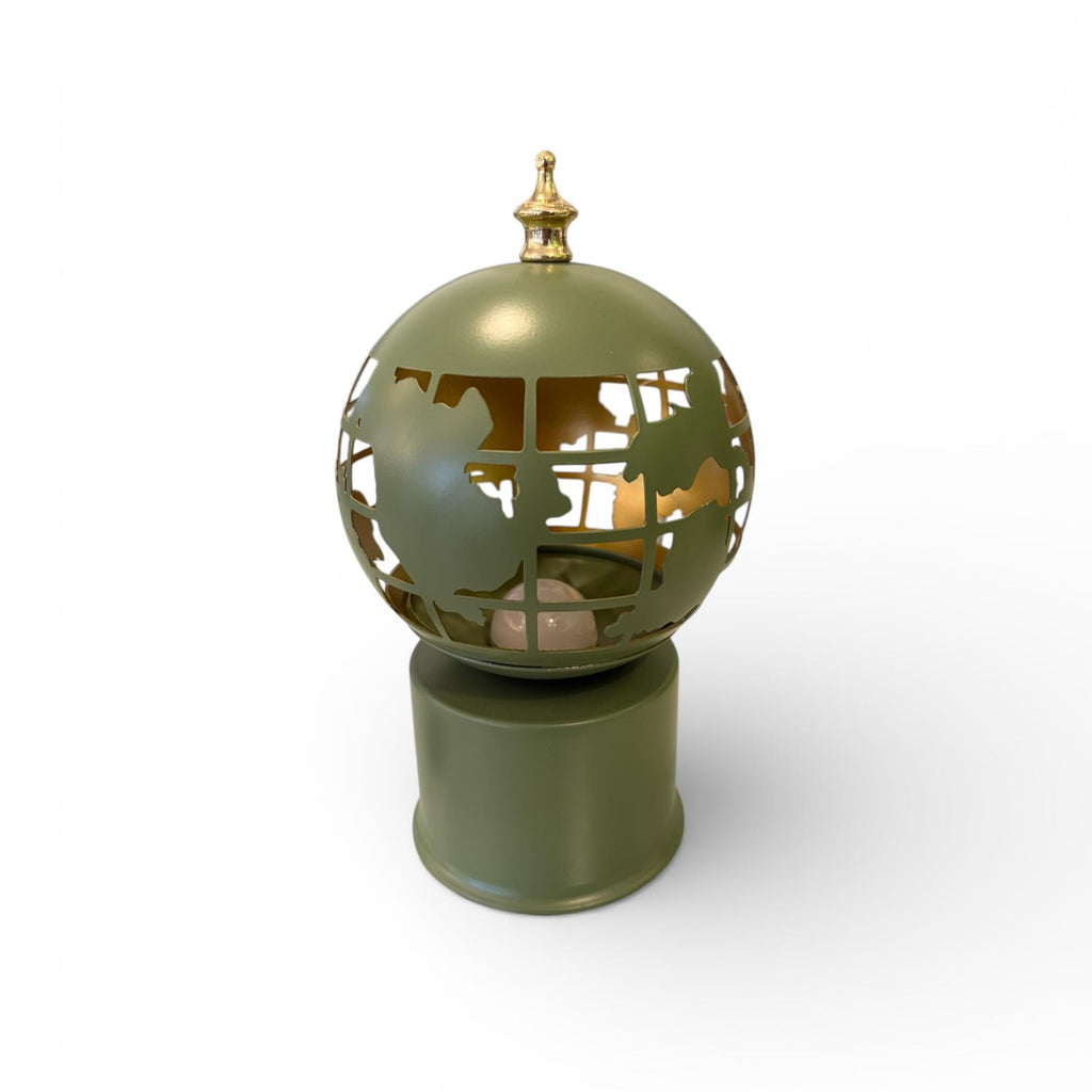Lampada di Design in Metallo a Forma di Mondo 20 cm - AD
