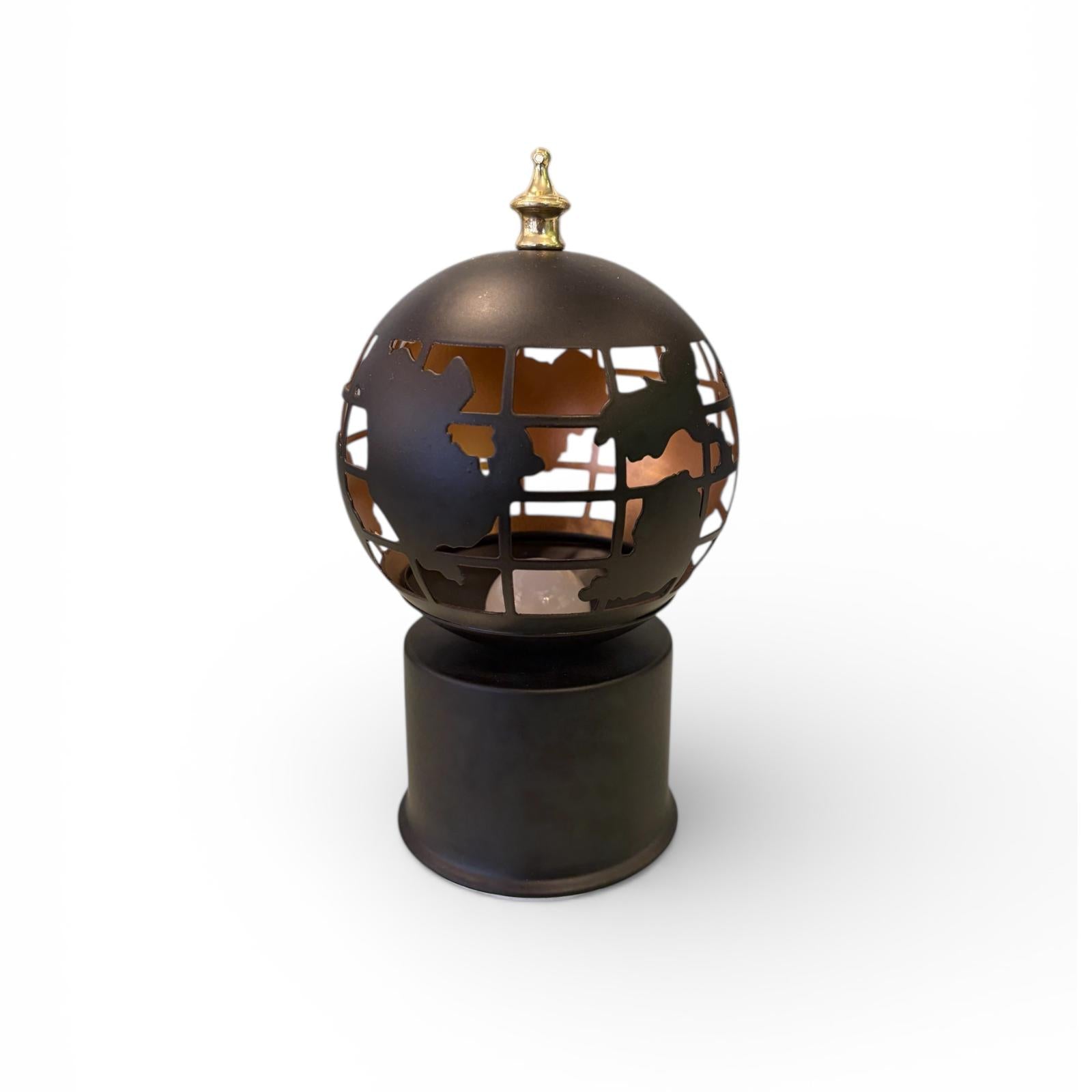 Lampada di Design in Metallo a Forma di Mondo 20 cm - AD