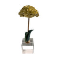 Garofano Decorativo in Resina su Base in Vetro con Stelo Oro 20 cm - Chiaraela