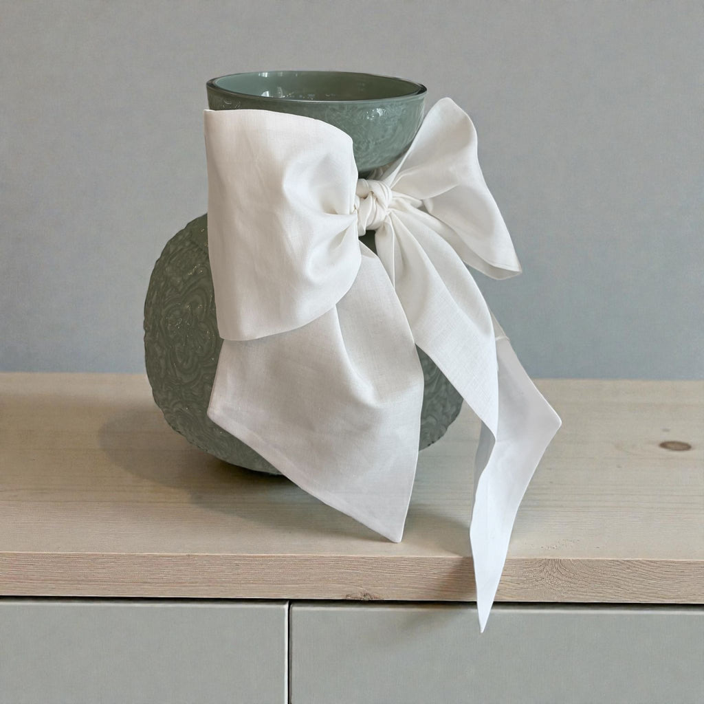 Vaso Decorativo in Vetro con Fiocco Elegante 22 h cm - Sara's Idea