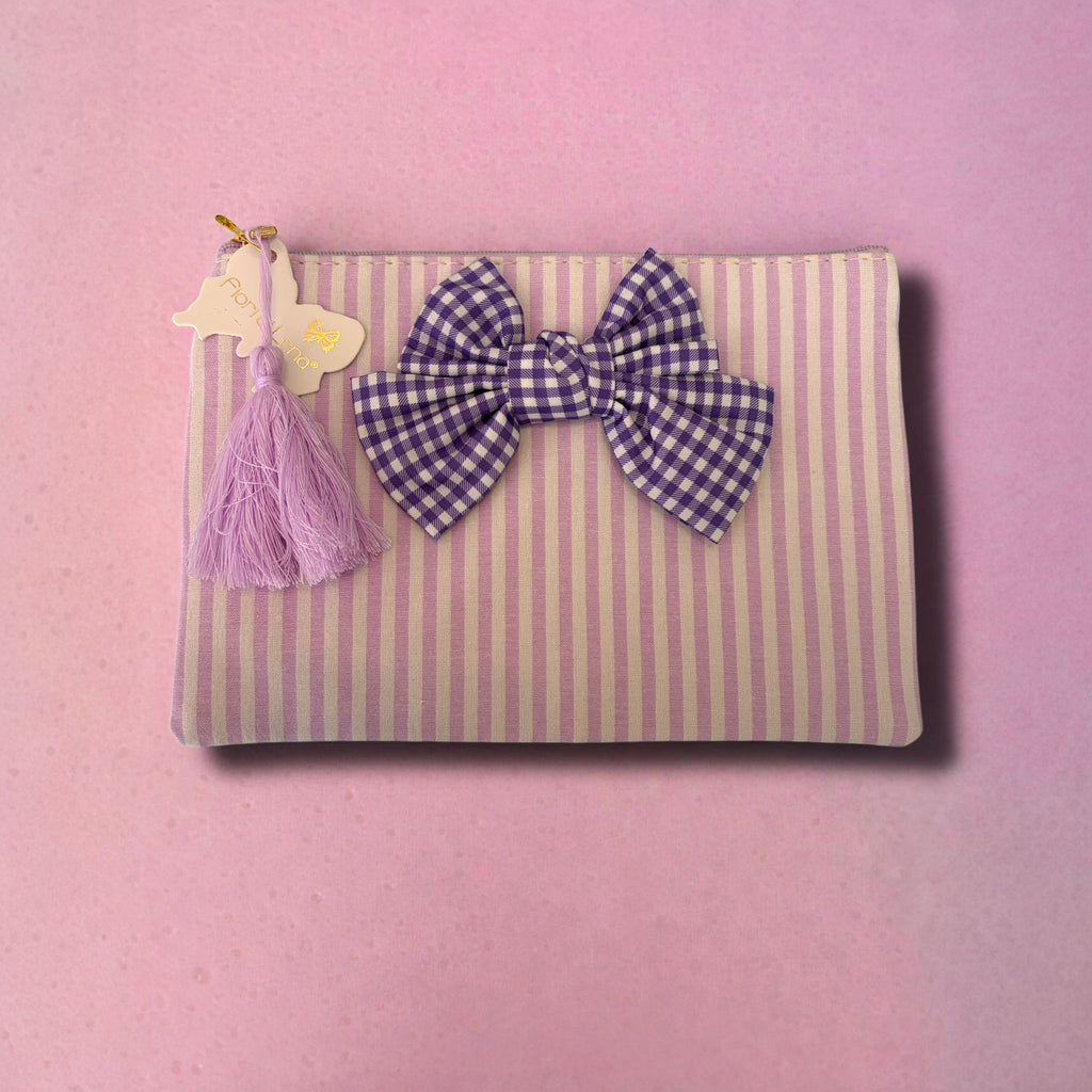 Pochette in Cotone con Fiocco 20x15 cm - Fiori di Lena