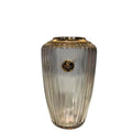 Vaso in Vetro Trasparente con Dettaglio Oro 20 h cm - Tibò