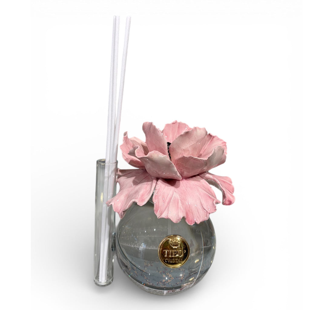 Profumatore in Vetro con Fiore di Capodimonte 13 cm - Tibò