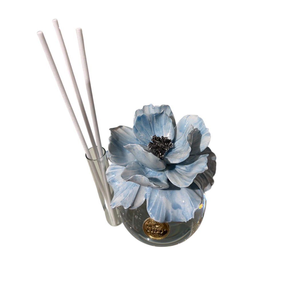 Profumatore in Vetro con Fiore di Capodimonte 13 cm - Tibò
