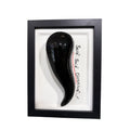 Quadretto con Cornice Bianca e Corno Nero 20 x 15,5 x 2,5 cm - Siniscalchi
