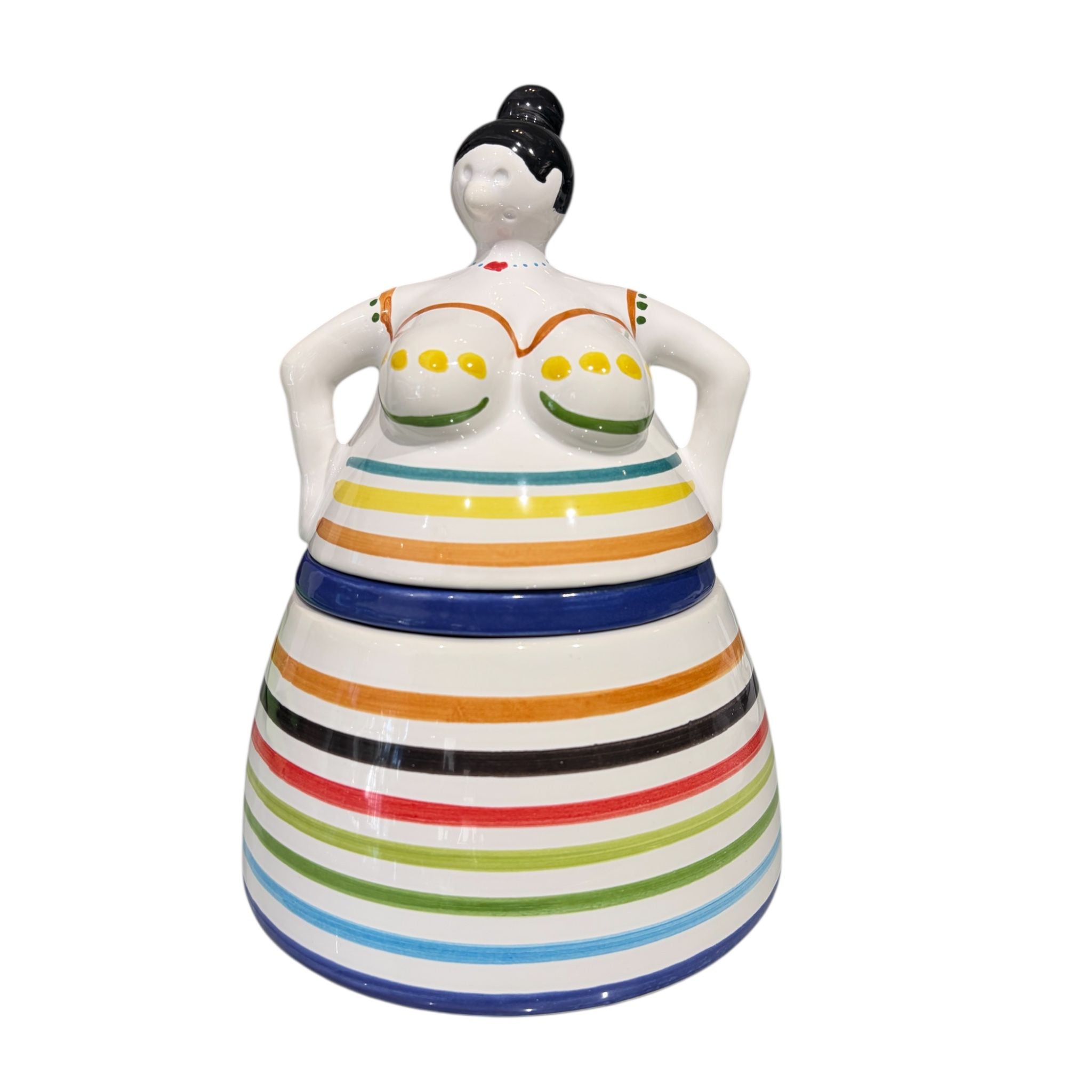 Porta Mozzarella Sfizioso a Forma di Donna 16x16x22 h cm - Ceramiche Viva