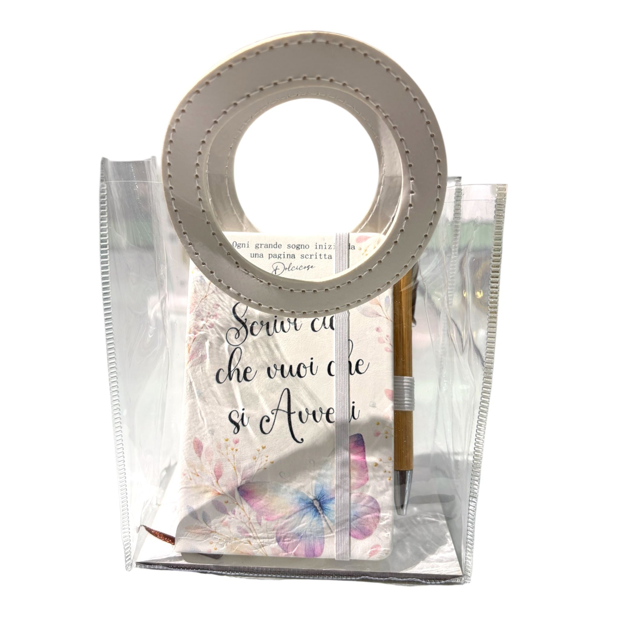 Borsetta in PVC Trasparente e Agenda - Dolcicose