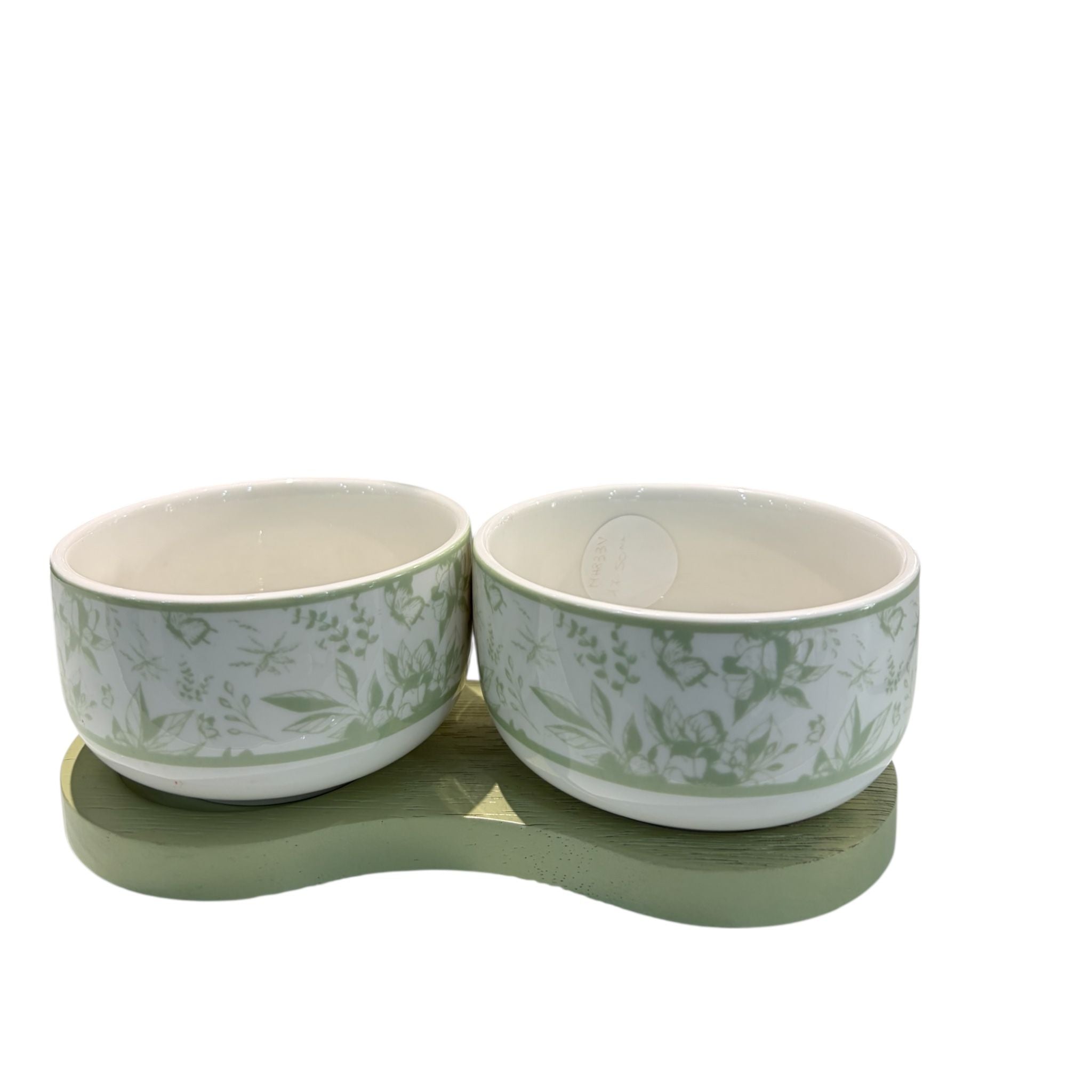 Set di Ciotole in Porcellana con Vassoietto 21x10x7 cm - Madrhelen