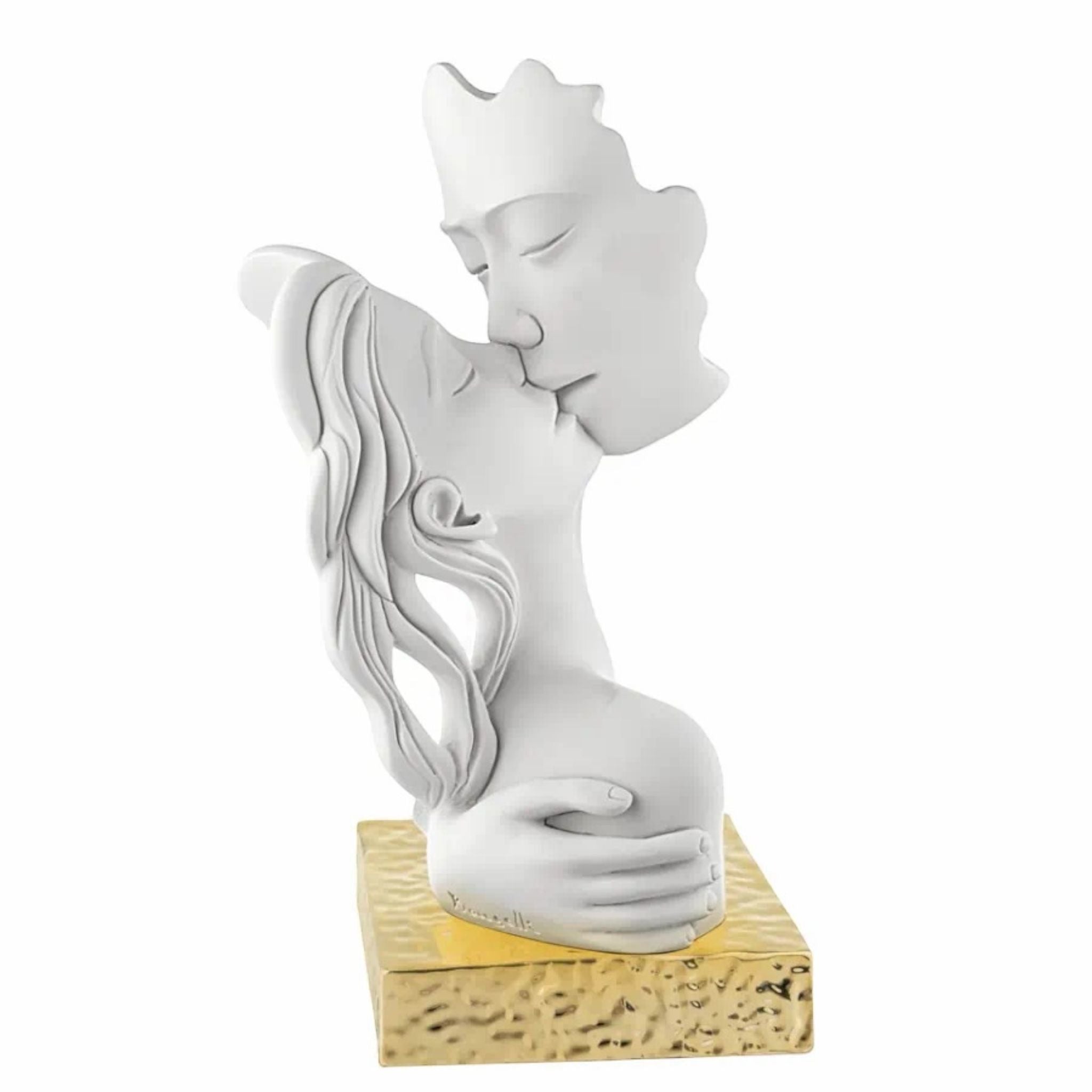 Scultura Bacio Base Oro 28 h cm - Bongelli Preziosi