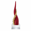 Corno Rosso con Base in Cristallo 38 h cm - Bongelli Preziosi