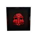 Quadretto Nero con Maschera di Pulcinella in Rosso 17.5x17.5 cm - Bongelli Preziosi