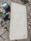 Tappeto in Spugna Panna con Doppio Gala 50x110 cm - Blanc Mariclò
