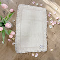 Tappeto in Spugna Panna con Doppio Gala 50x80 cm - Blanc Mariclò