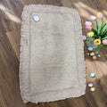 Tappeto in Spugna Tortora con Doppio Gala 50x80 cm - Blanc Mariclò