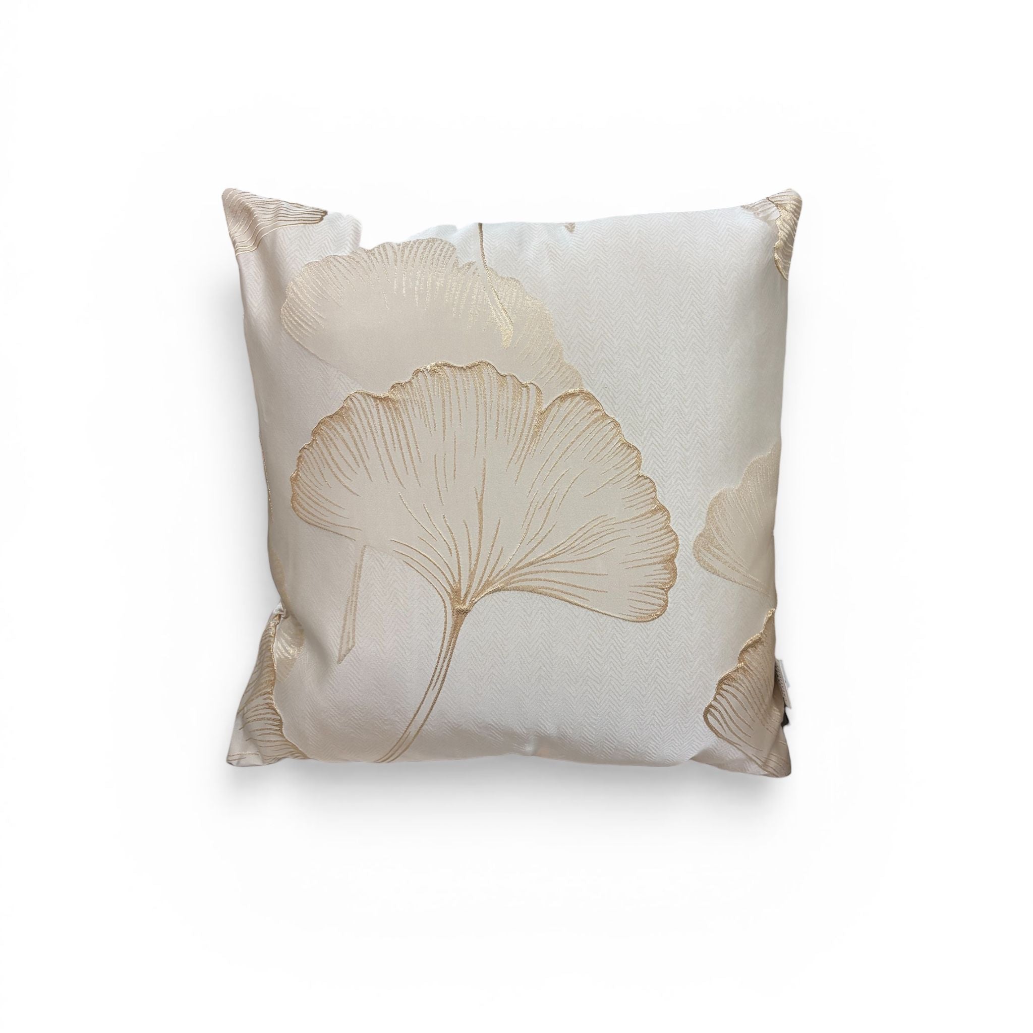 Cuscino Lucido con Decoro Fiori di Ginko 45x45 cm - Hervit