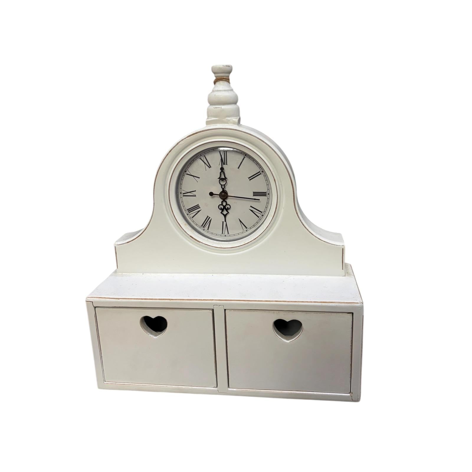 Porta Gioie Shabby con  Orologio 25x10x30 h cm