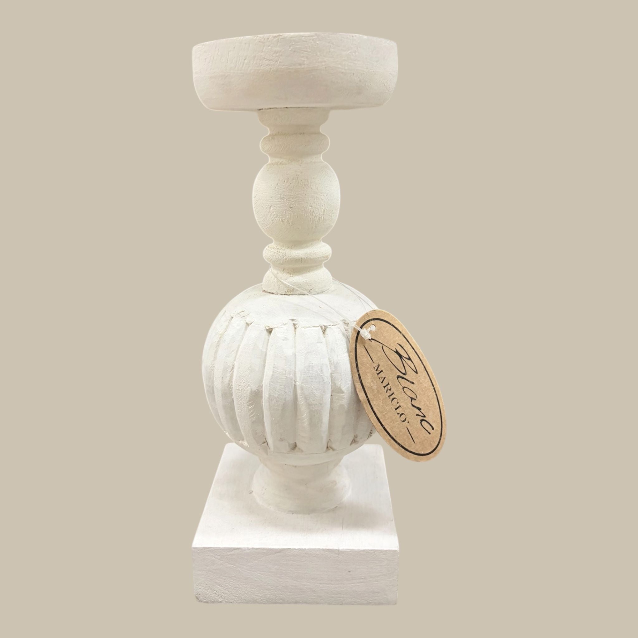 Porta Candela Provenzale 27 h cm - Blanc Mariclò
