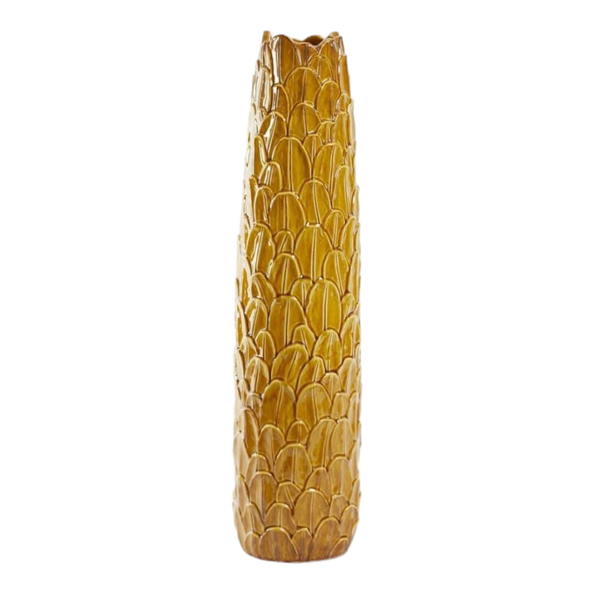 Vaso Foglie Ocra 45 cm - Light e Living