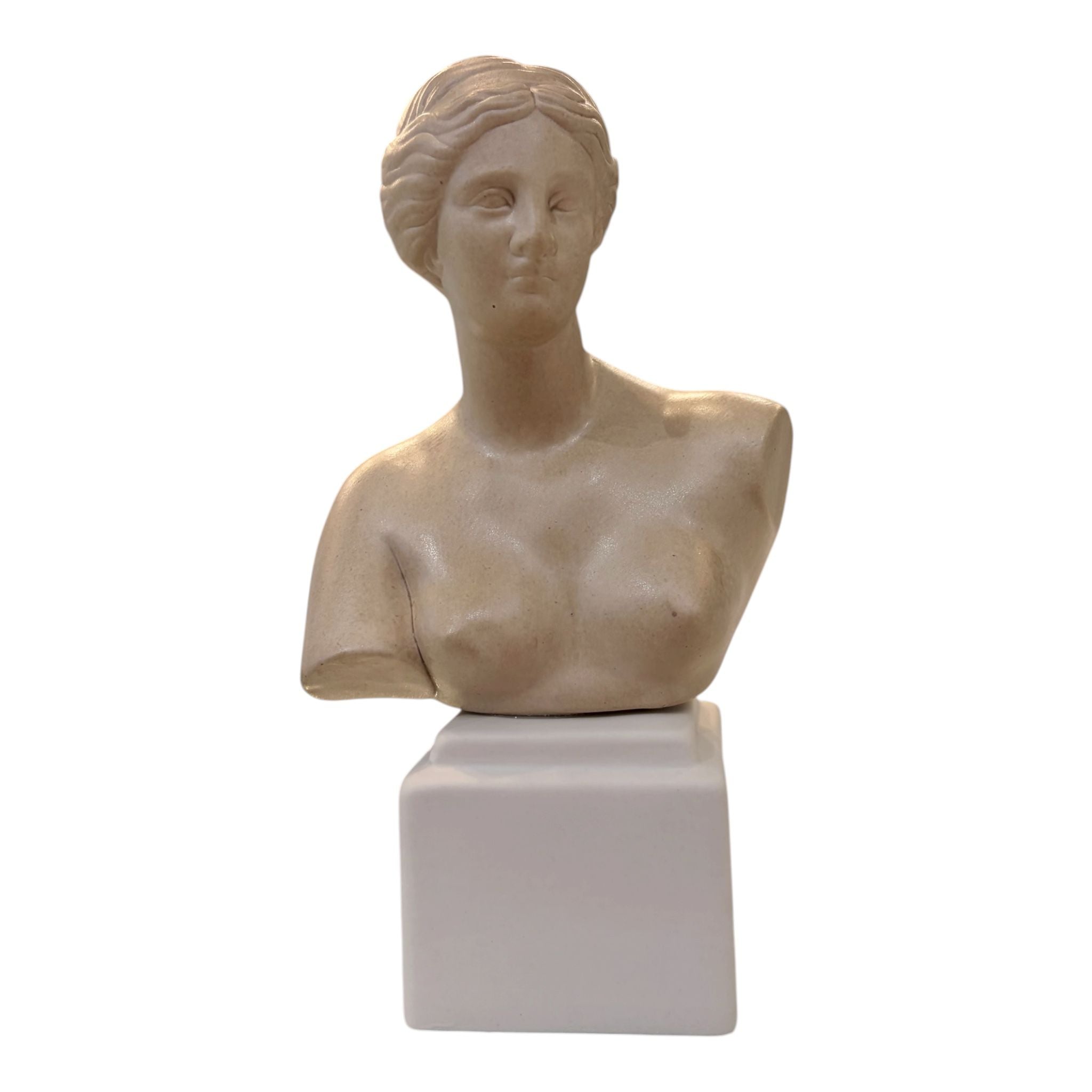 Busto di Venere in Porcellana Tortora 21 h cm - Porcellane Sbordone