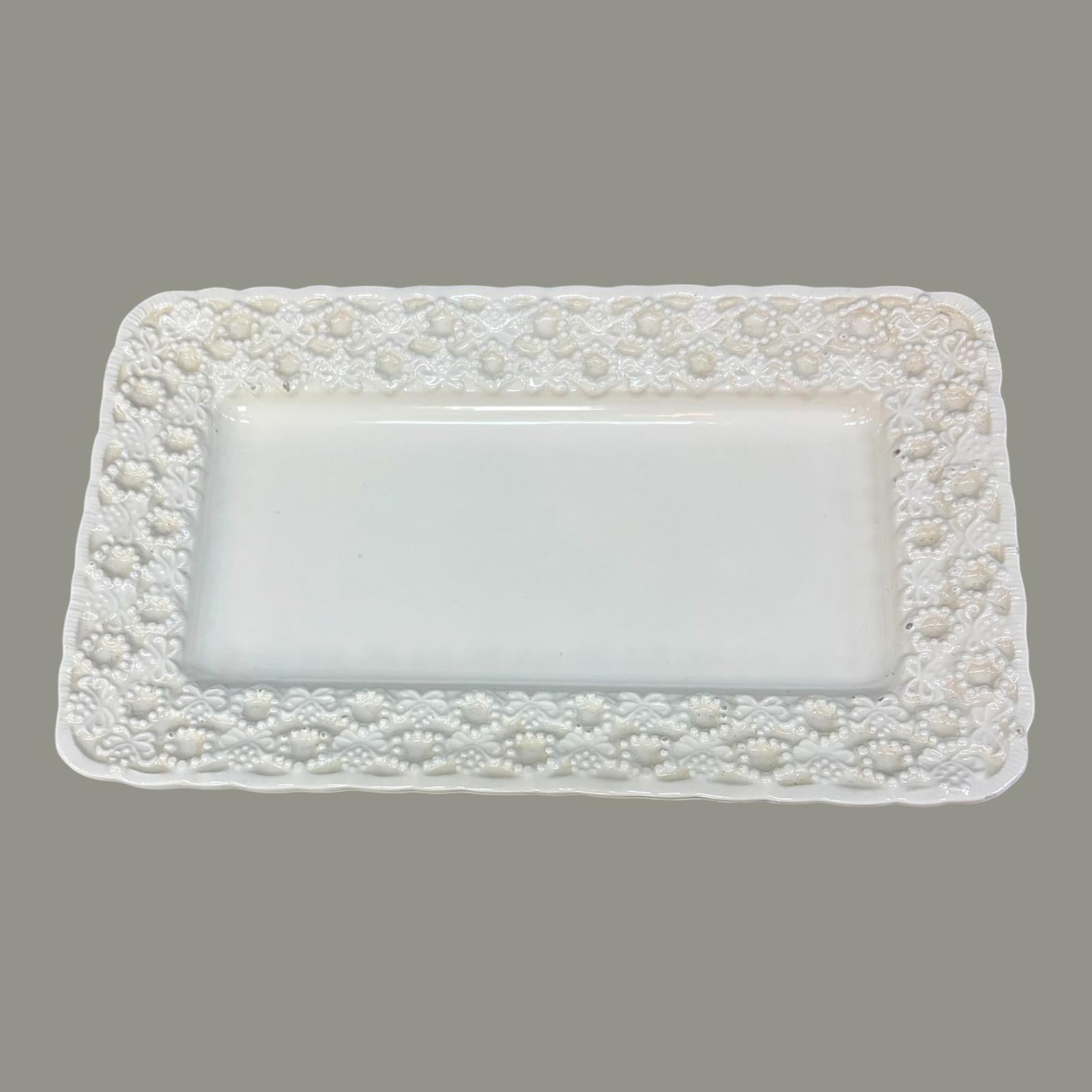 Vassoietto in Ceramica con Bordo Smerlato 24x14 - Henriette