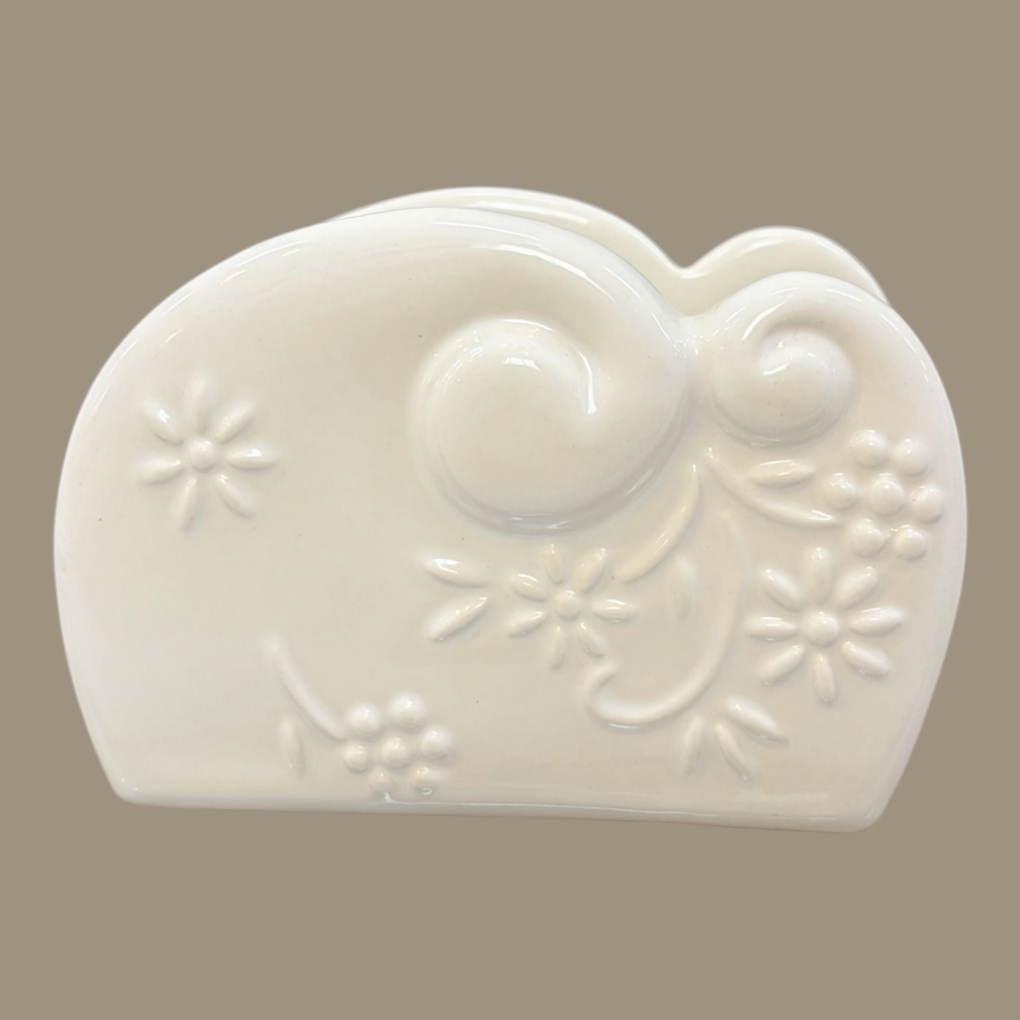 Porta Tovaglioli in Ceramica con Decori - In Art