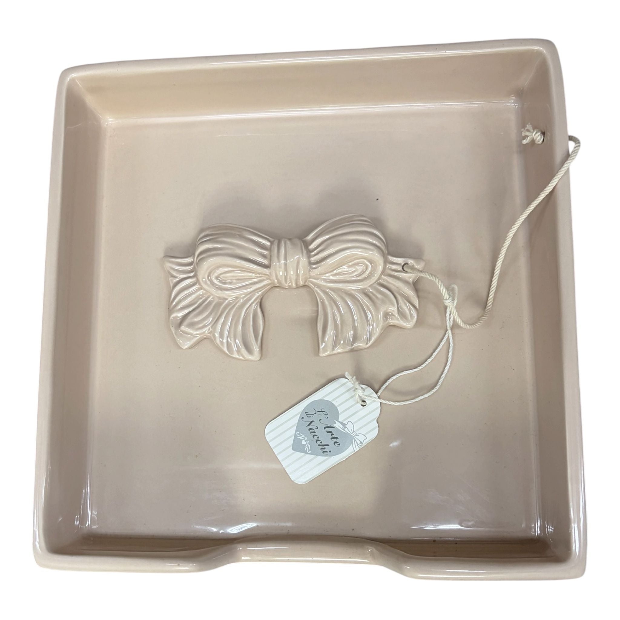 Porta Tovaglioli in Ceramica Shabby Chic 20x20 cm - L'Arte di Nacchi