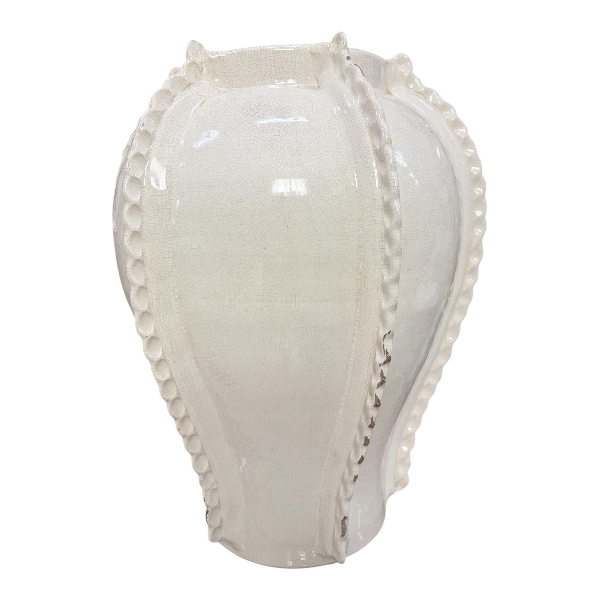 Vaso Shabby Chic in Ceramica Anticata 30x52 h cm - L'Arte di Nacchi