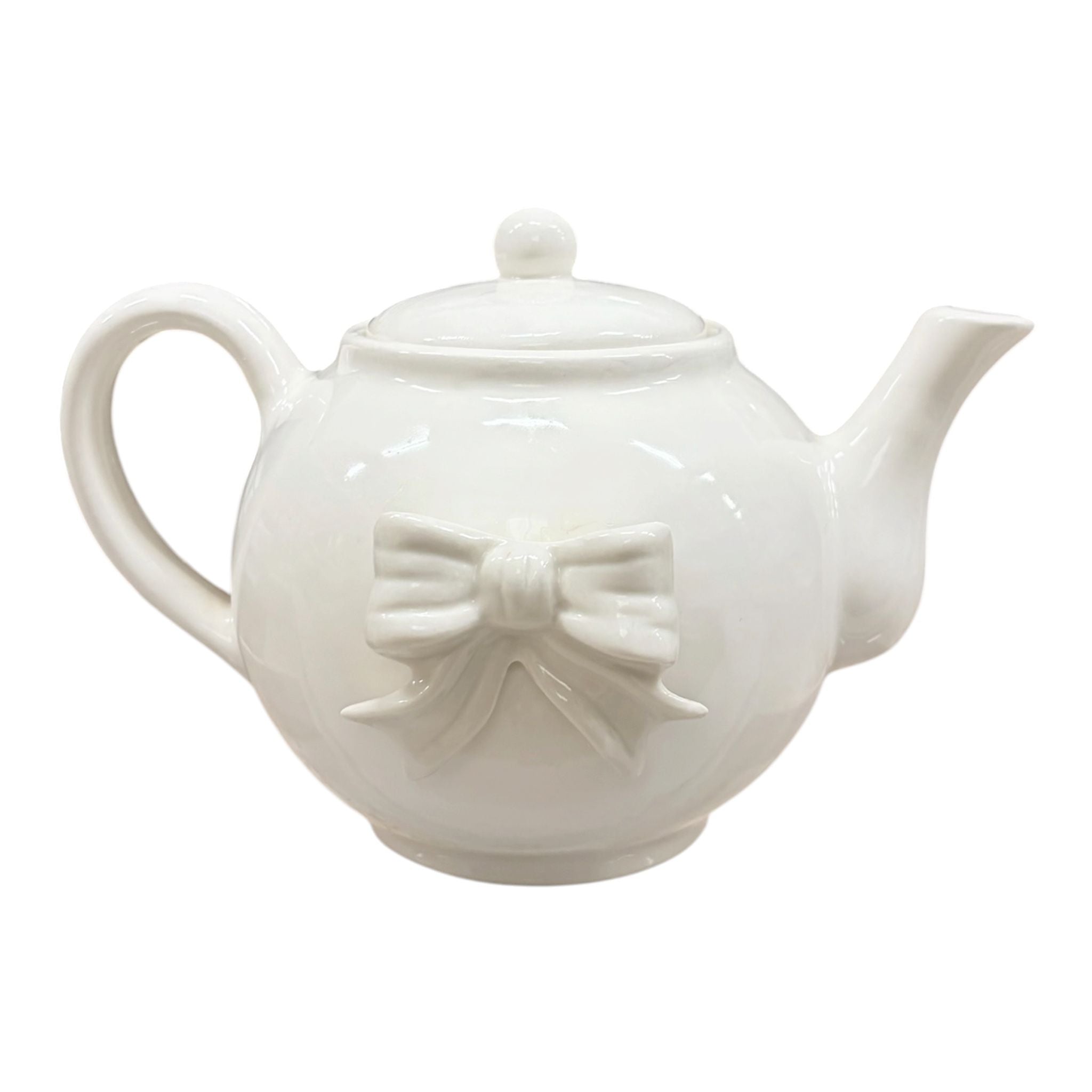 Teiera in Porcellana Capodimonte con Fiocco Shabby - Ad Rem