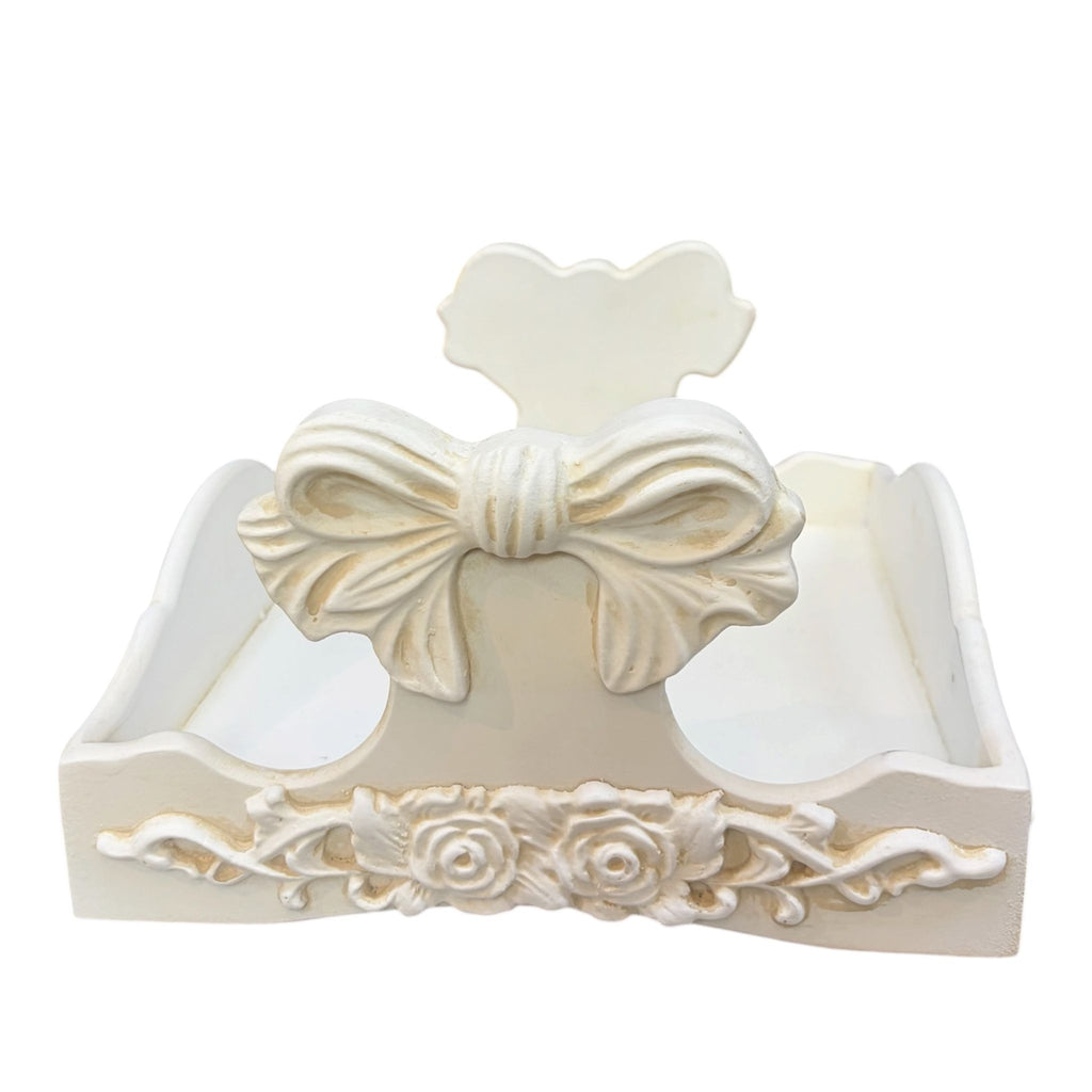 Porta Tovaglioli Shabby Chic con Fiocco - Coccole di Casa
