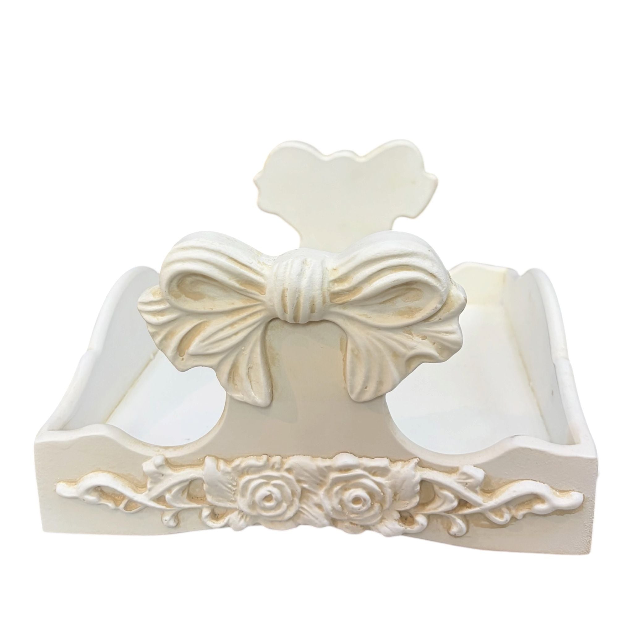 Porta Tovaglioli Shabby Chic con Fiocco - Coccole di Casa