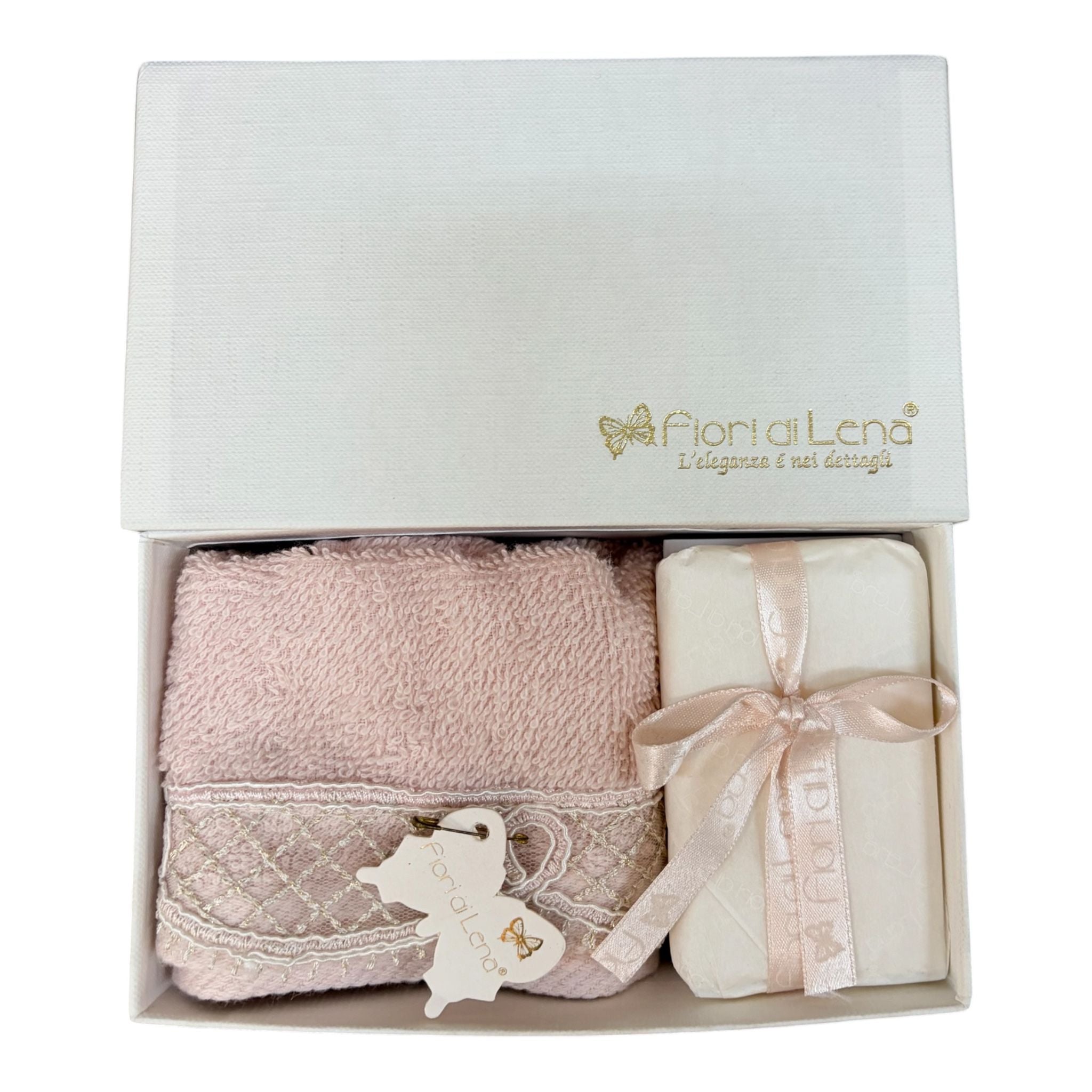 Set Bagno con Saponetta e Lavetta - Fiori di Lena